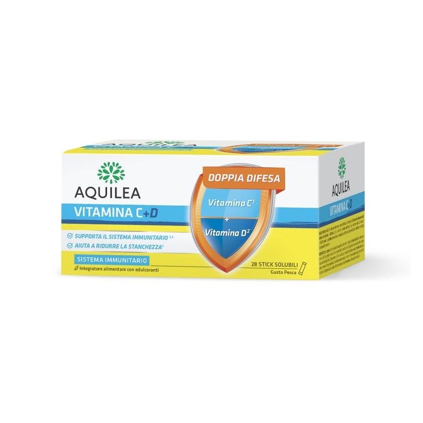 Aquilea Bustine Stick con Vitamina C e D - Pacco da 28