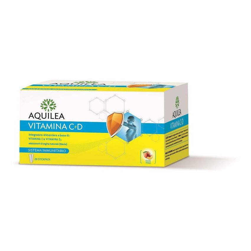 Aquilea Bustine Stick con Vitamina C e D - Pacco da 28