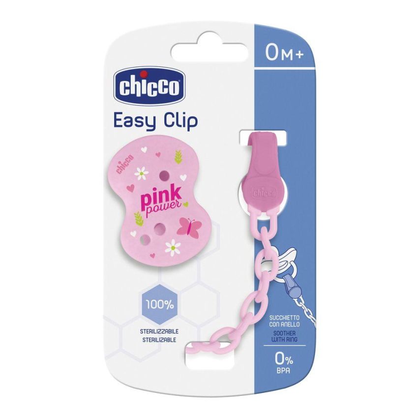 Chicco Clip Multicolore con Catenella Assortita