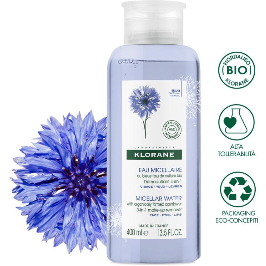 Klorane Bio Acqua Micellare con Estratto di Fiordaliso - 400ml