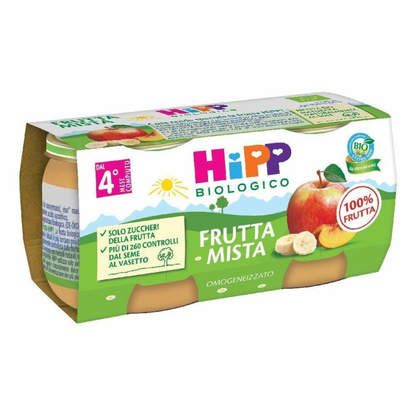 Hipp Omogeneizzato di Frutta Mista, Confezione Doppia da 80g