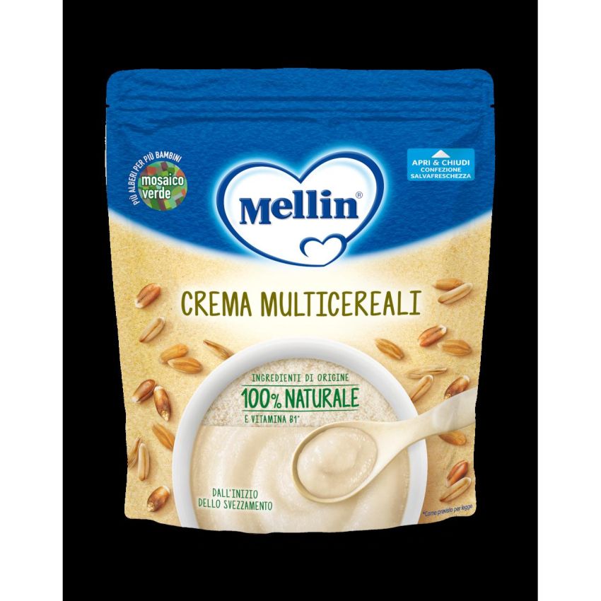 Mellin Crema Multigrain per Bambini 4+ Mesi, 200g