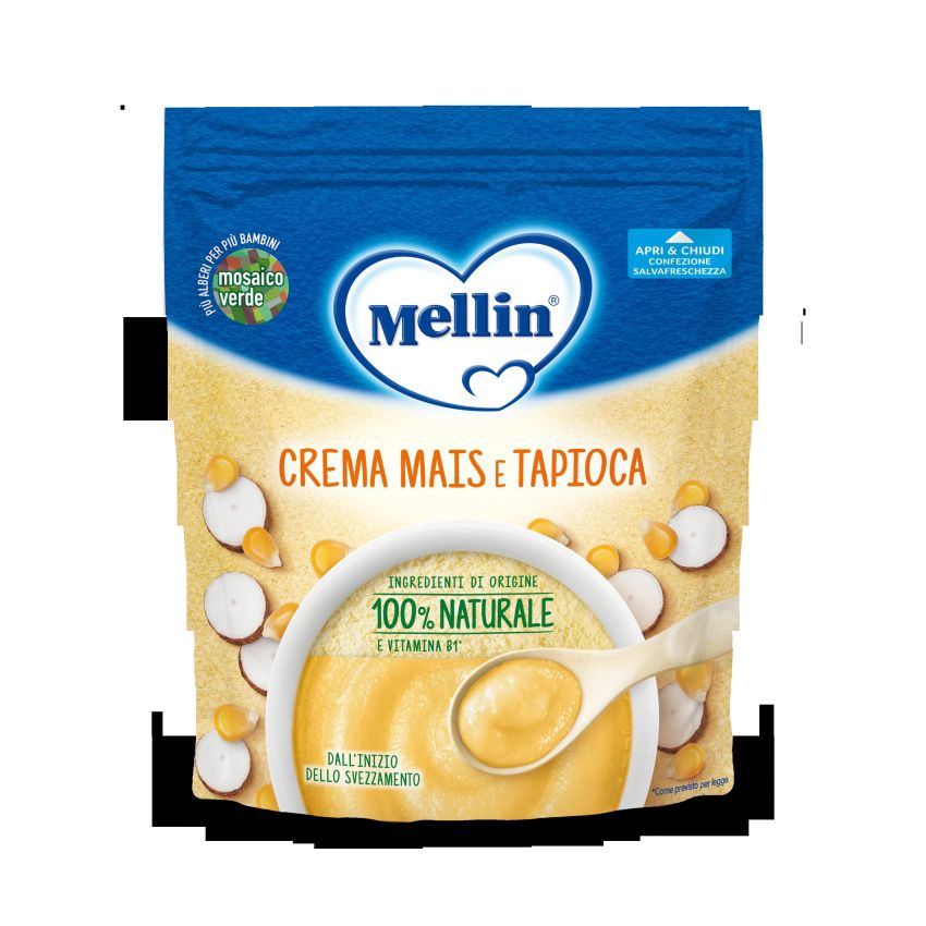Mellin Crema Mais e Tapioca - Pasto per Bambini 200g