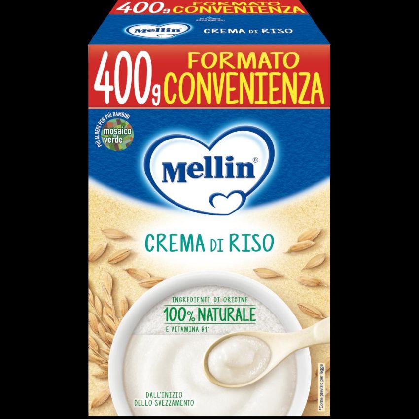 Cremoso Riso Mellin da 400g per Infanti