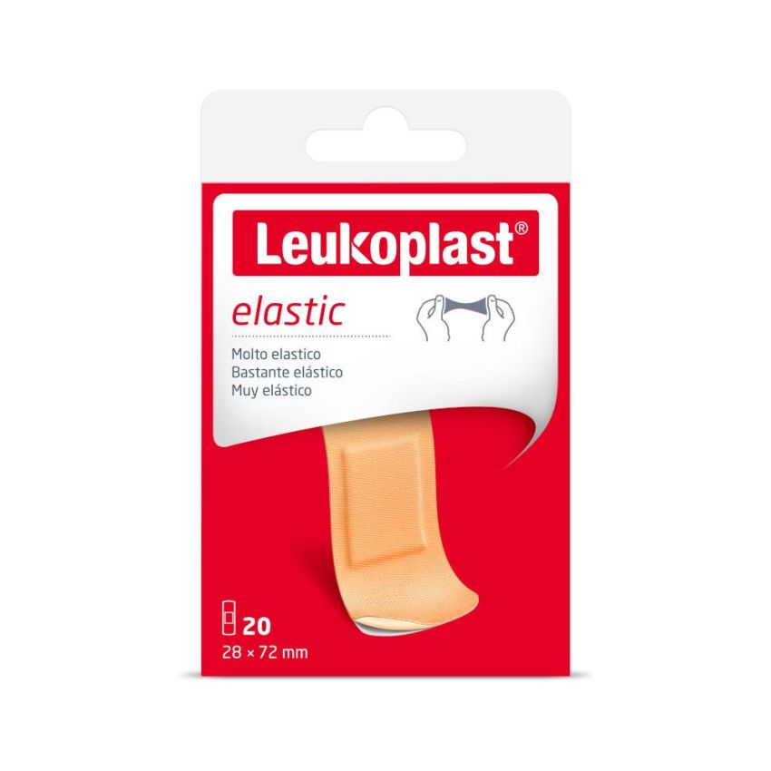 Leukoplast Elastic Bende Adesive Elastiche, 72x28mm, Pacco da 20 Pezzi