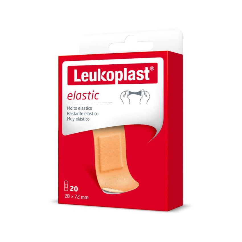 Leukoplast Elastic Bende Adesive Elastiche, 72x28mm, Pacco da 20 Pezzi