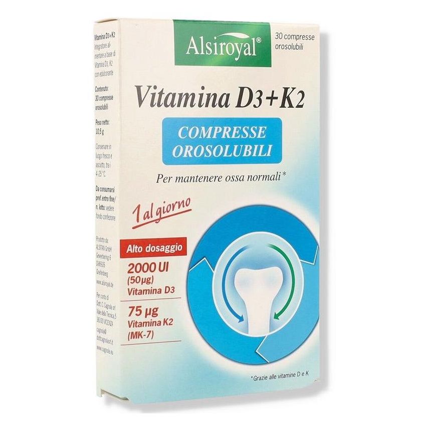Vitamina D3 + K2 Orosolubili - 30 Compresse