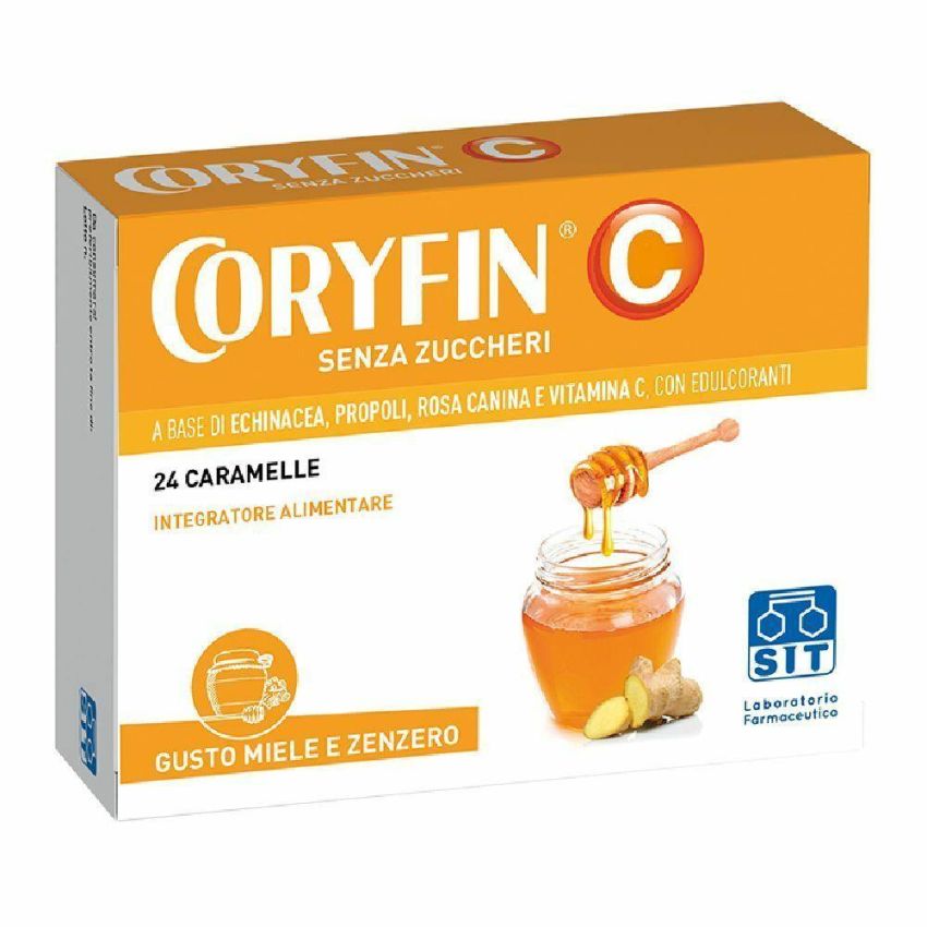 Coryfin C Miele Zenzero 24 Caramelle Senza Zucchero