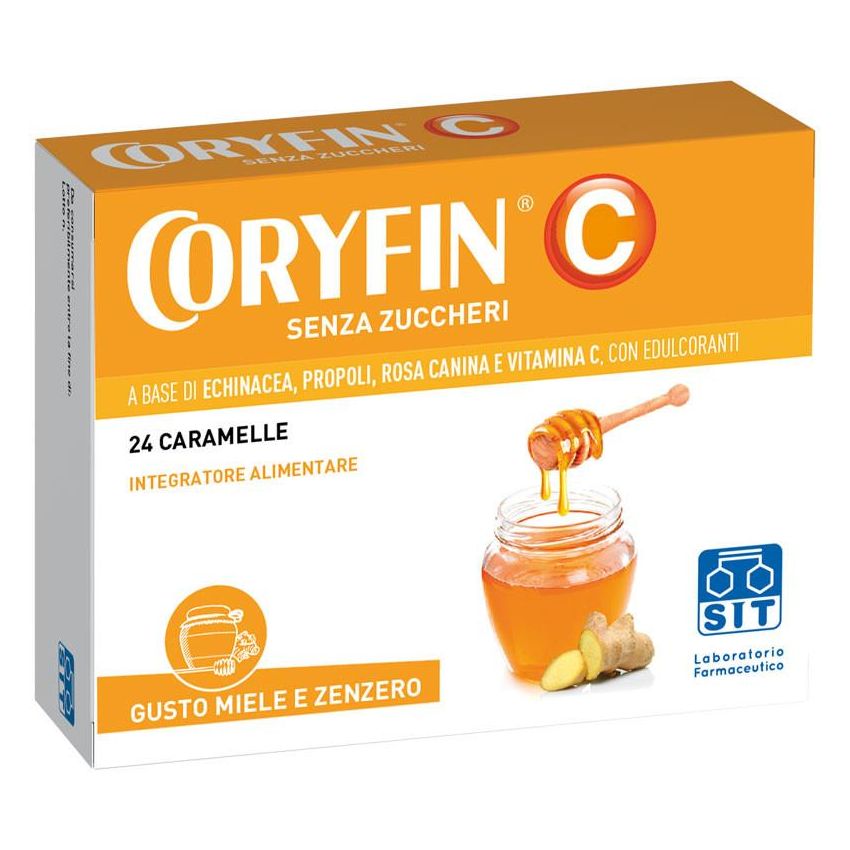 Coryfin C Miele Zenzero 24 Caramelle Senza Zucchero