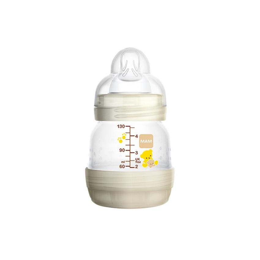 Mam Set per Neonati: Biberon Easy Start da 130ml e Ciuccio in Silicone Nan√≤ 0-2 Mesi