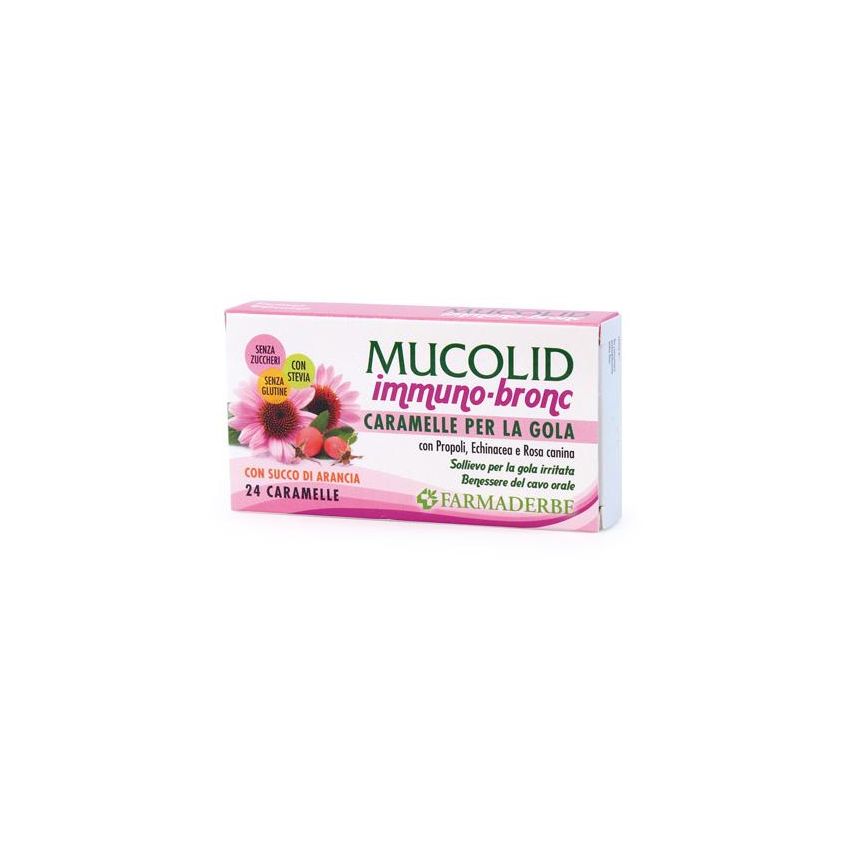 Immuno Bronchial Support Mucolid 24 Cough Drops