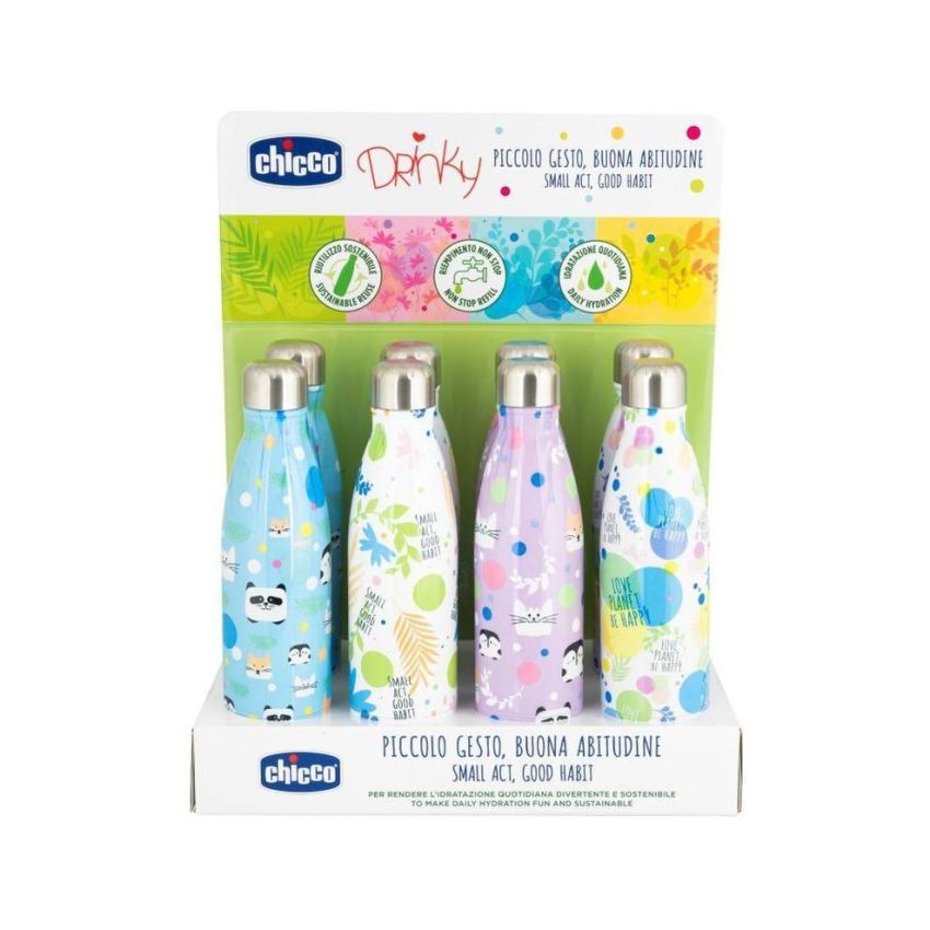 Chicco Bottiglia in Acciaio Inox da 500ml in Scatola Display
