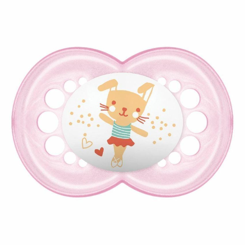 MAM Original - Set di 2 Succhietti in Silicone per Femmine, 16+ Mesi