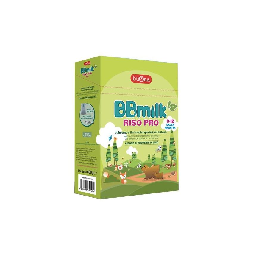 BBmilk Pro 0-12 Mesi: Latte di Riso Nutriente per Neonati, 400g