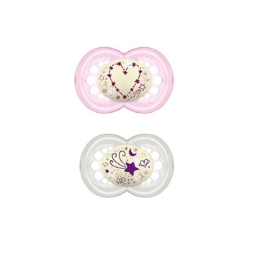 Succhietto Notturno in Silicone Mam Original per Bimba, 16+ Mesi - Pacco da 2