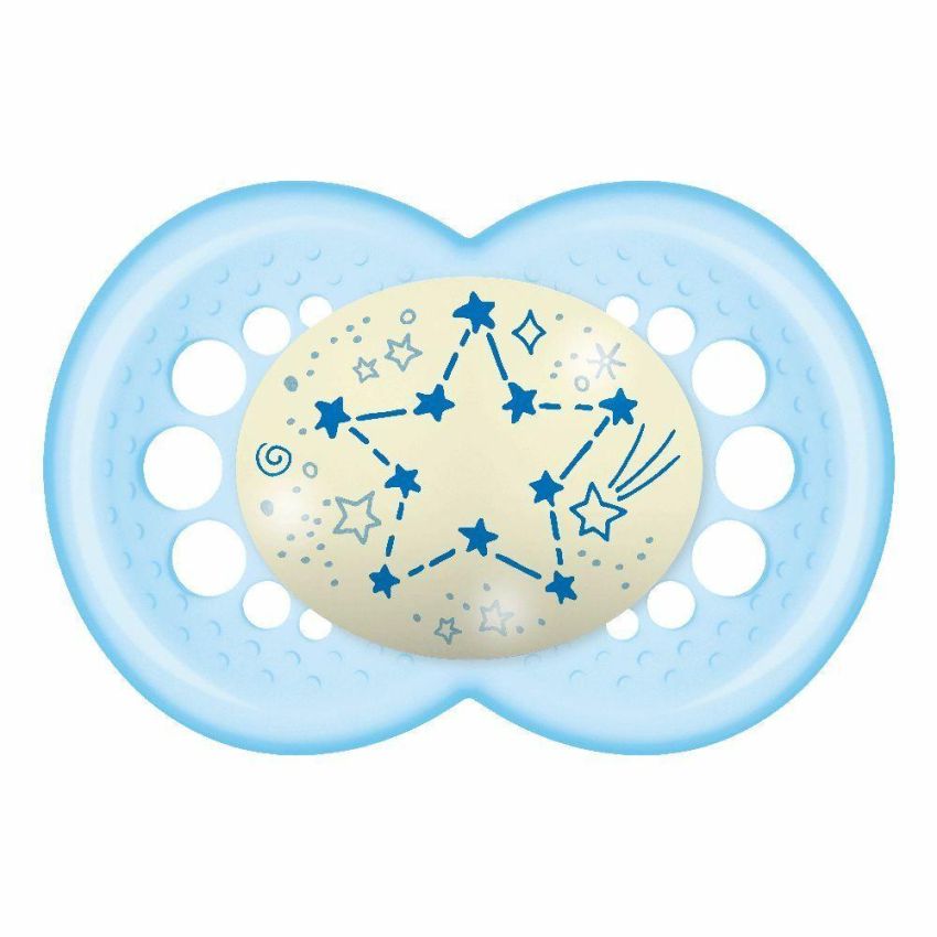 Succhietto Notturno in Silicone Mam Original per Maschio - 2 Pezzi da 16 Mesi+