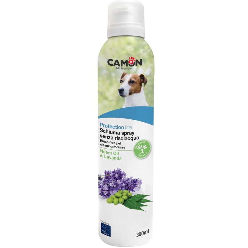 Camon Spray Protettivo senza Risciacquo per Cane/Gatto con Neem e Lavanda, 300ml