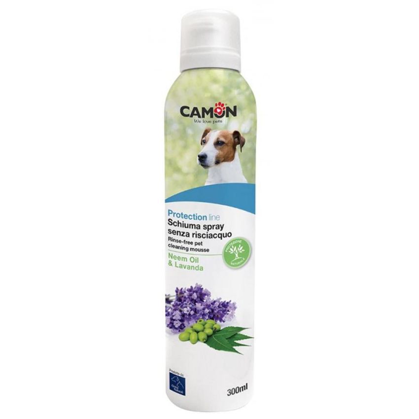 Camon Spray Protettivo senza Risciacquo per Cane/Gatto con Neem e Lavanda, 300ml
