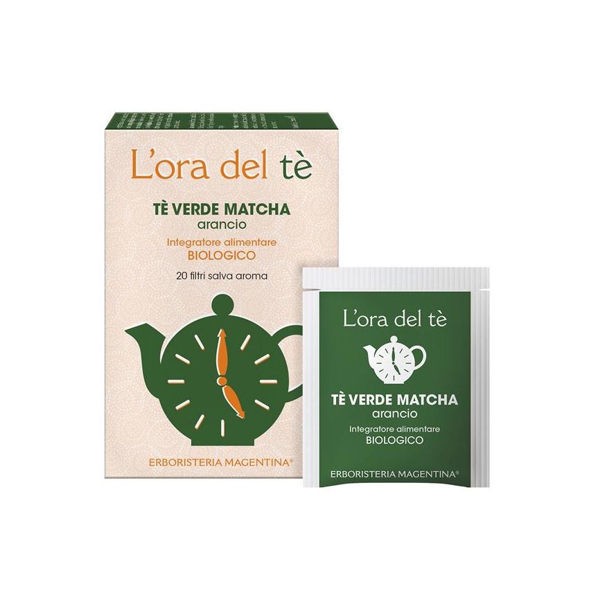 Te' Verde Matcha Biologico con Arancia - 20 Filtri