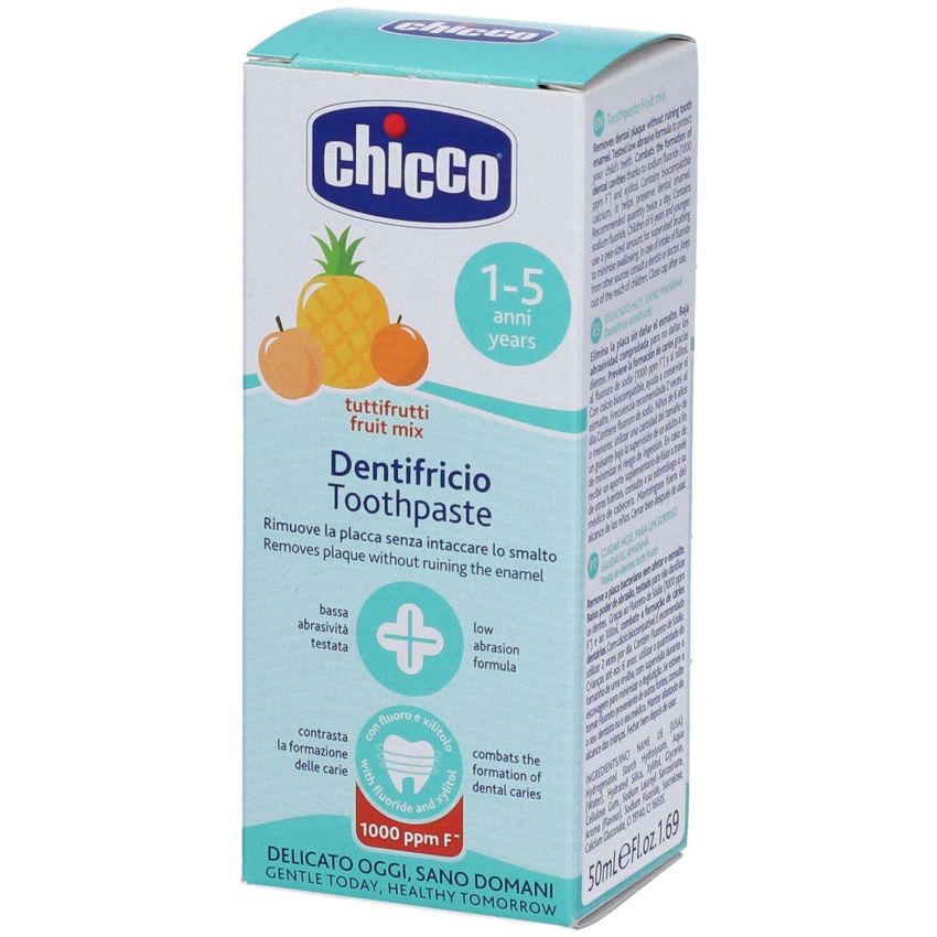 Chicco Dentifricio Sapore Tutti i Frutti per Bambini da 1-5 Anni