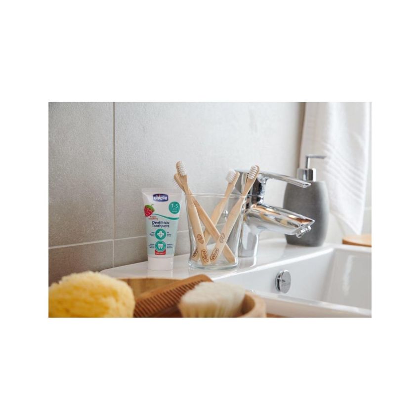 Chicco Bamboo Spazzolino per Bambini dai 3 Anni in Su