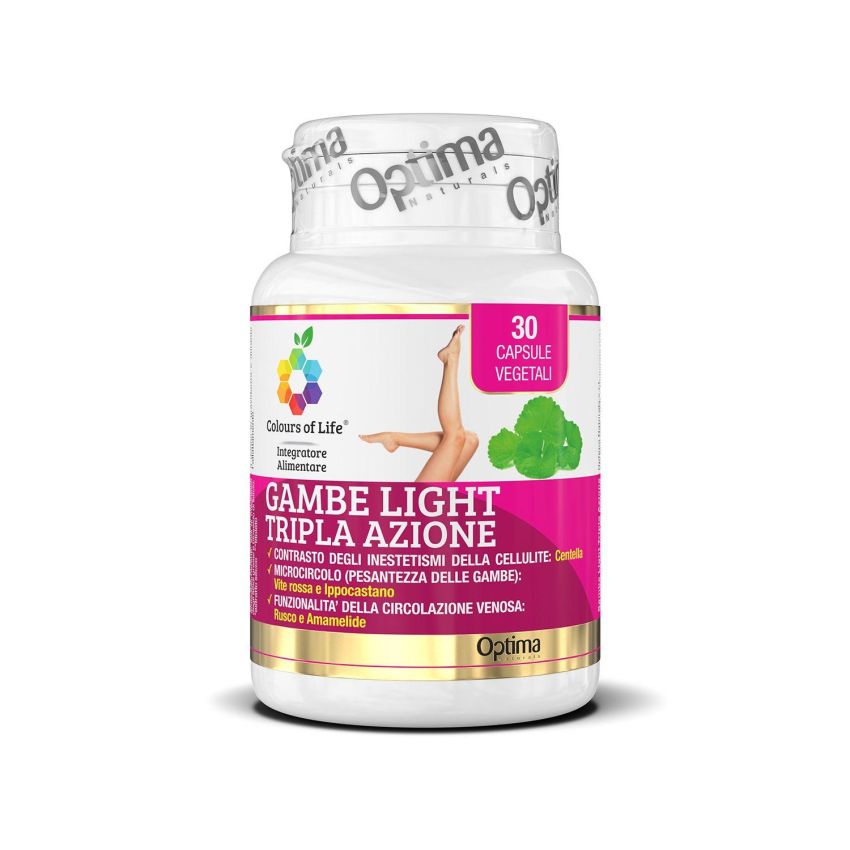 Colours Of Life Tripla Azione Light per Gambe 30 Capsule Vegetali