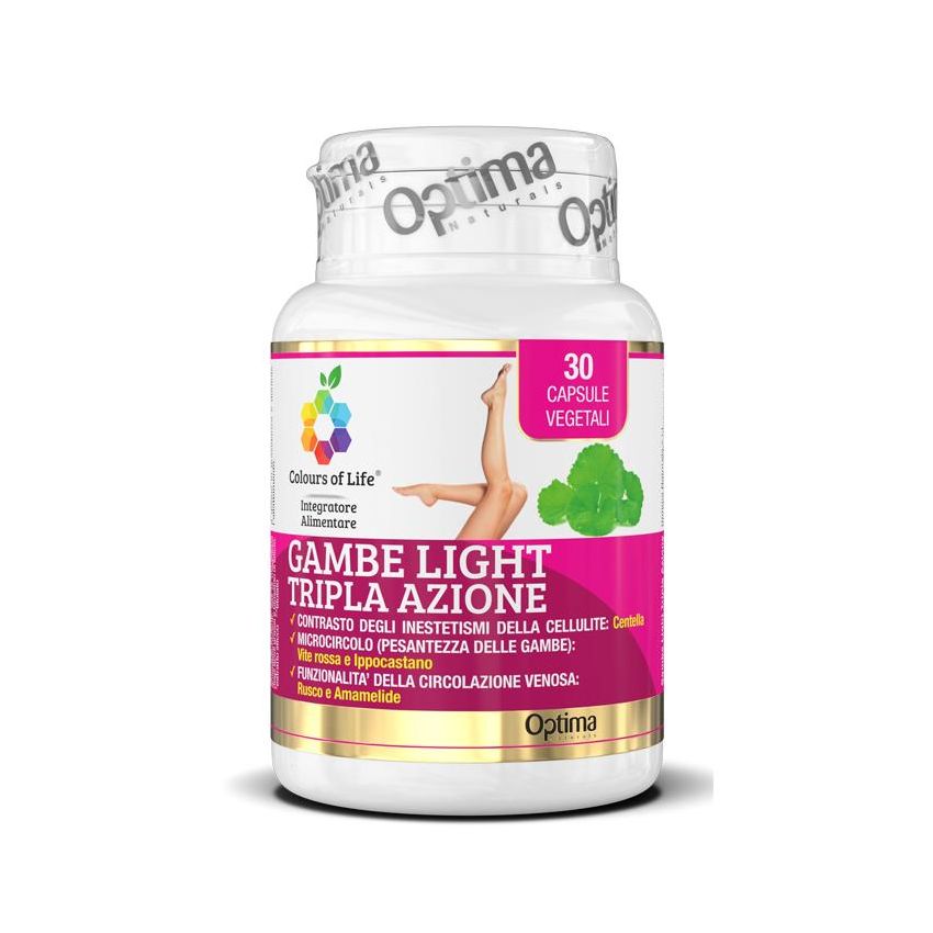 Colours Of Life Tripla Azione Light per Gambe 30 Capsule Vegetali