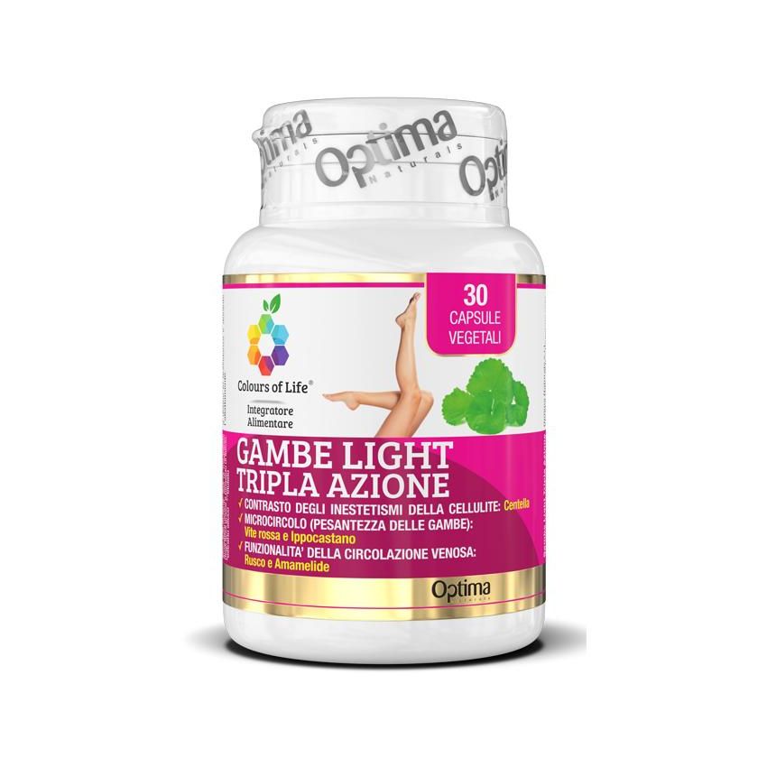 Colours Of Life Tripla Azione Light per Gambe 30 Capsule Vegetali
