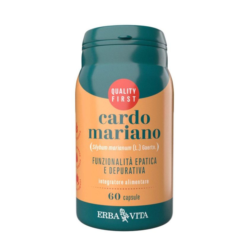 Erba Vita Cardo Mariano - Integratore Salutare, 60 Capsule