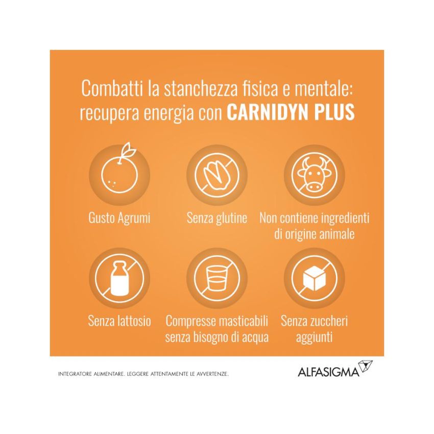Carnidyn Plus: 18 Compresse Masticabili per il Benessere Fisico