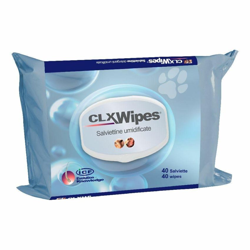 ICF Clorexyderm - Salviette Umidificate per Cani e Gatti (40 Pezzi)