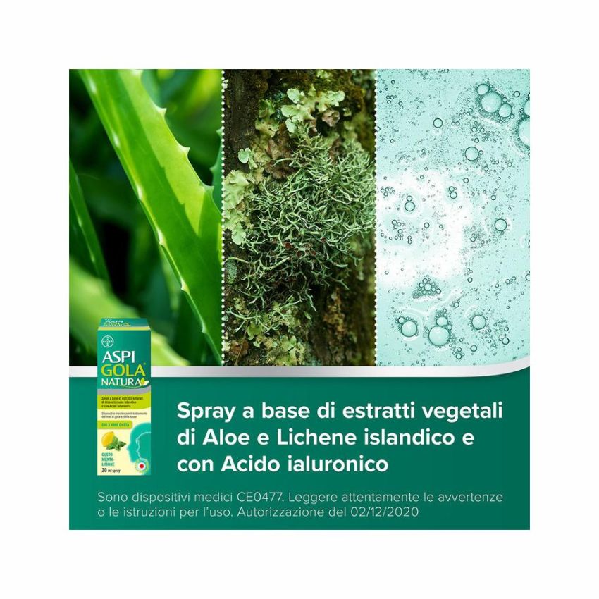 AspiGola Natura Spray 20ml - Tos e Dolore di Garganta