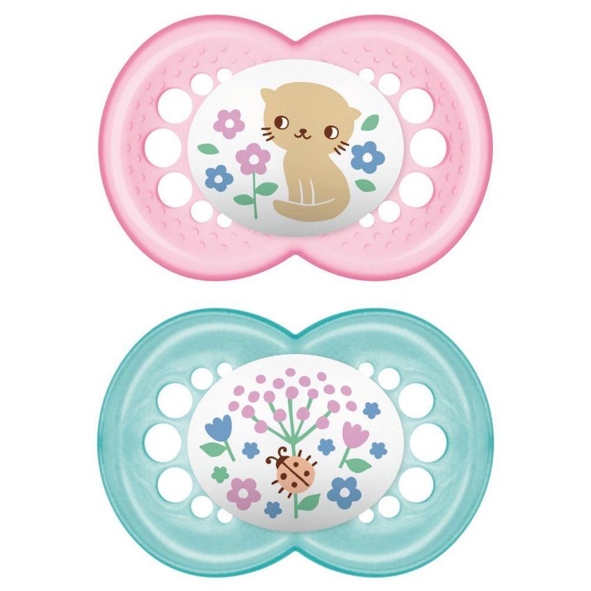 Set di Succhietti Mam Original per Bambine dai 6 Mesi+