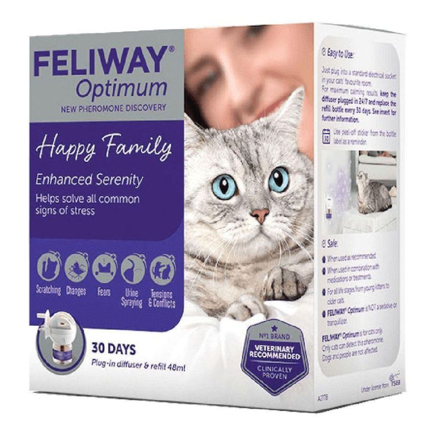 Diffusore Feliway Optimum con Ricarica per Gatti, 48ml
