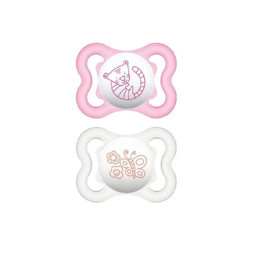 Set di Succhietti Mam Air in Caucci per Bambina, 2-6 Mesi