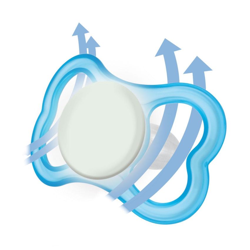 Mam Air Night - Set di 2 Succhietti Notturni in Silicone per Ragazze, 16 Mesi+