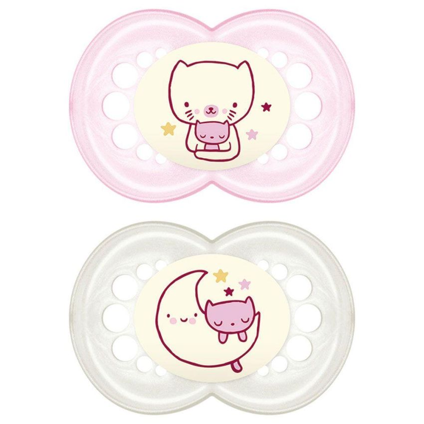 Set Notturno Succhietto MAM in Silicone per Bambine