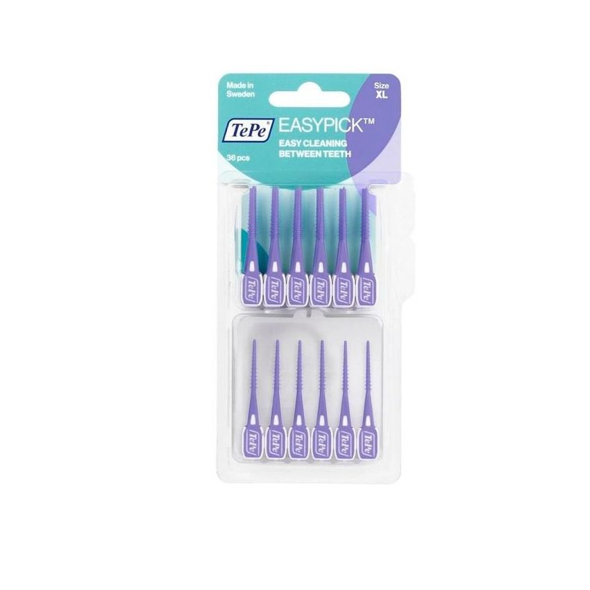TePe EasyPick Extra Large - Scovolini Interdentali Viola, 36 Pezzi