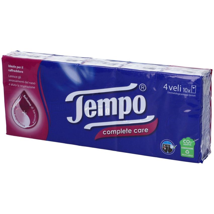 Tempo Complete Care Fazzoletti - Pacchetto da 10 con 90 Pezzi