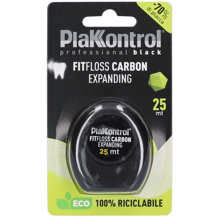 Plakkontrol Floss 25m - Filo Interdentale Nero