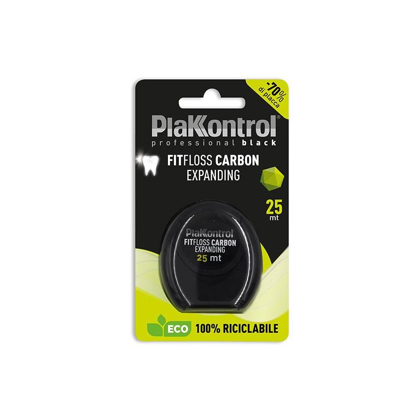 Plakkontrol Floss 25m - Filo Interdentale Nero