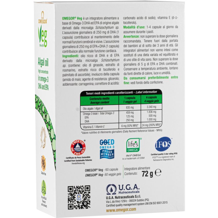 Omegor Veg - 60 Capsule di Omega Vegano