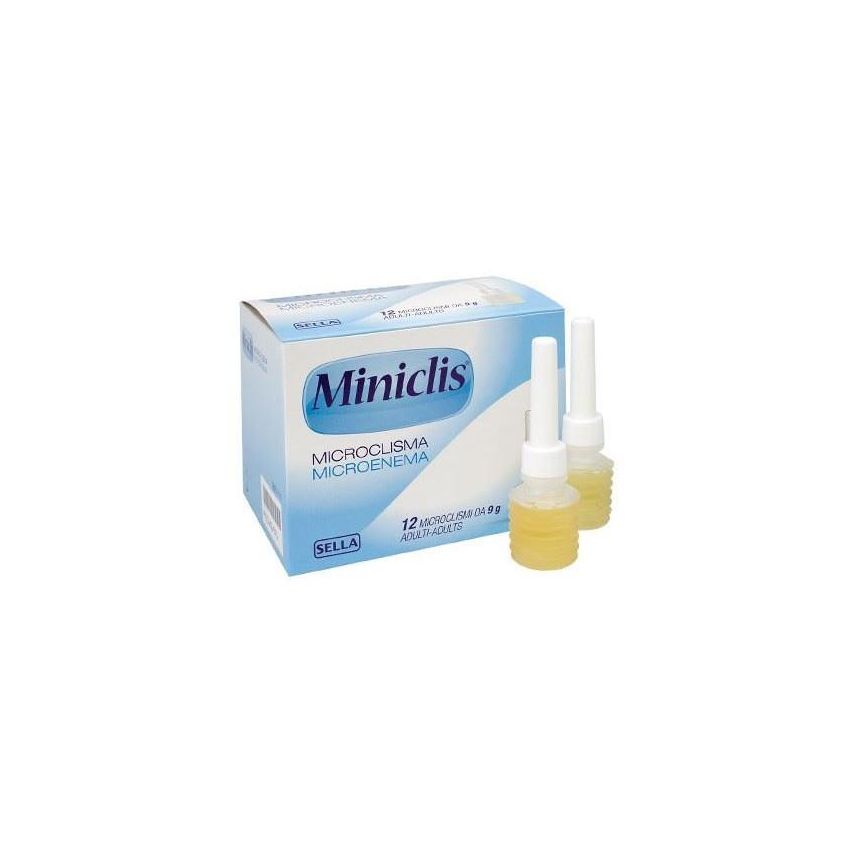 Miniclis 9g Microclismi per Adulti, Confezione da 12 Pezzi