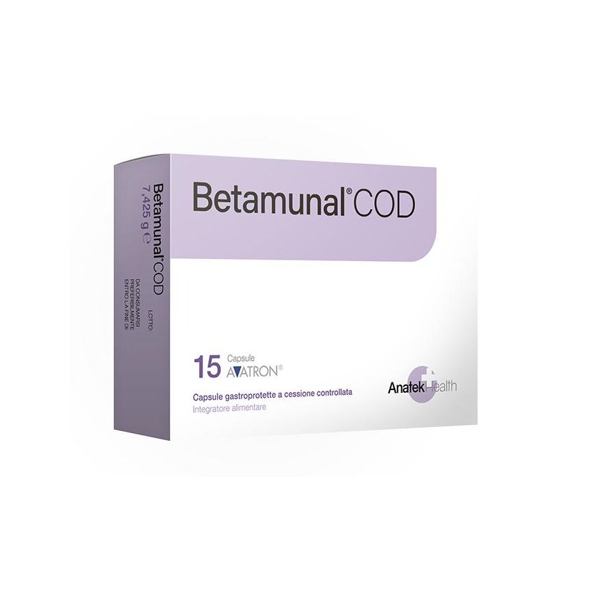 Betamunal Cod: Integratore di Vitamine, 15 Capsule