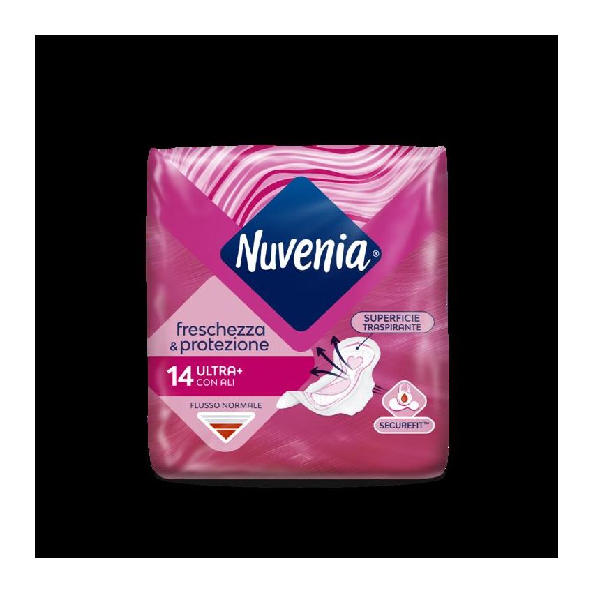 Nuvenia Ultra Assorbenti con Ali, Pacco da 14 Pezzi