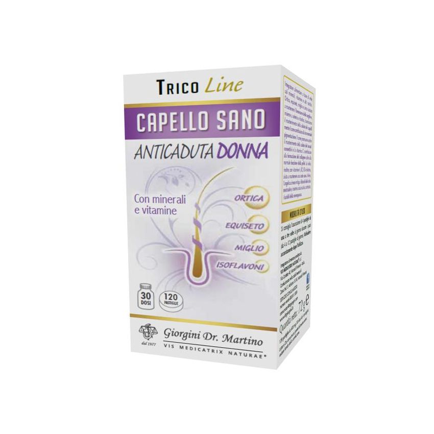 Dr Giorgini Capelli Sani Anticaduta - Integratore per Donne, 120 Pastiglie