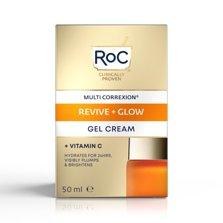 Roc Multi Correxion Revive & Glow Crema Viso Illuminante 50ml - Gel per Rivitalizzare la Pelle