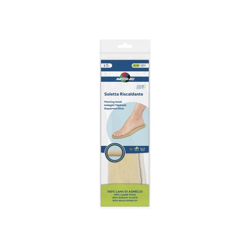Soletta Riscaldante Ritagliabile Master Aid Footcare - 2 Pezzi