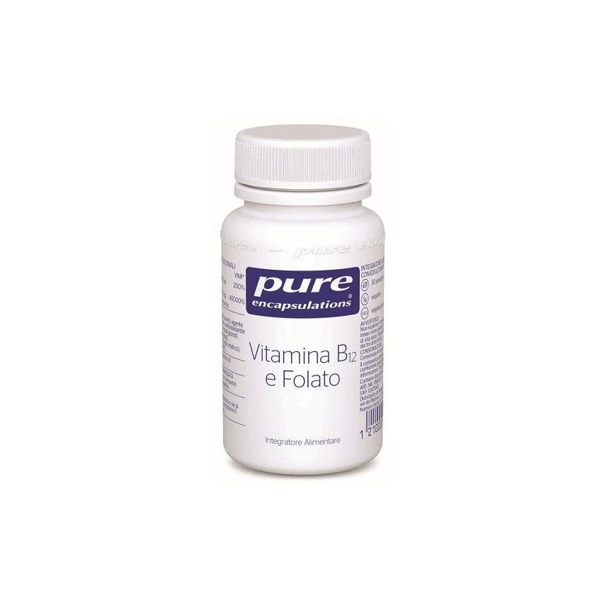 Pure Encapsulations - Pastiglie di Vitamina B12 e Folato - Confezione da 30