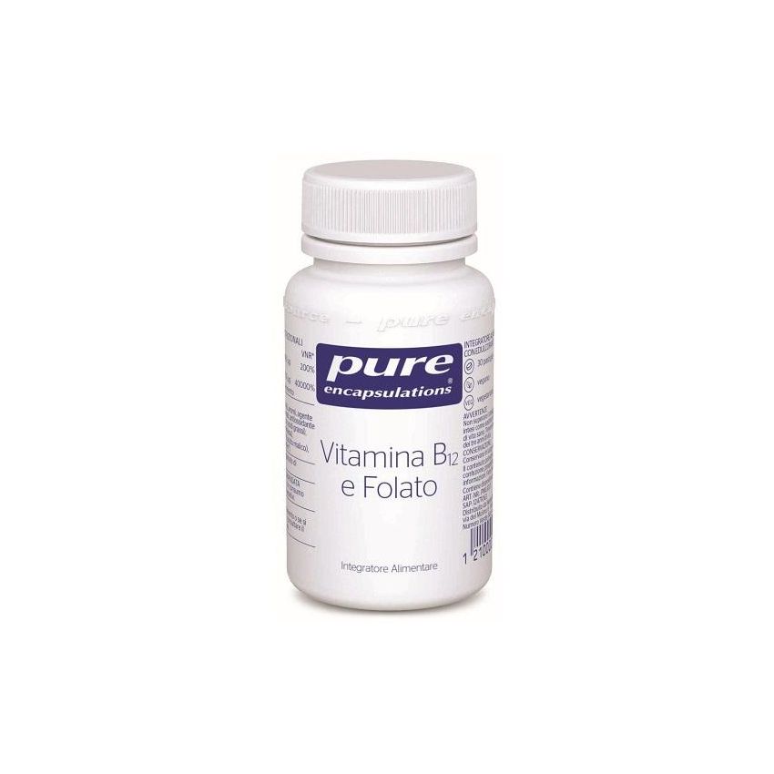 Pure Encapsulations - Pastiglie di Vitamina B12 e Folato - Confezione da 30